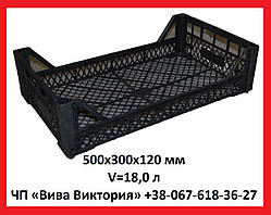 Ящик пластиковий цитрусовий 500х300х120 мм, V = 18,0 л