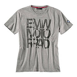 Оригінальна чоловіча футболка BMW Motorrad Logo T-Shirt in Gray, for men, артикул 76618547915