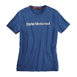 Оригінальна чоловіча футболка BMW Motorrad Logo T-Shirt in Blue, for men, артикул 76618547871