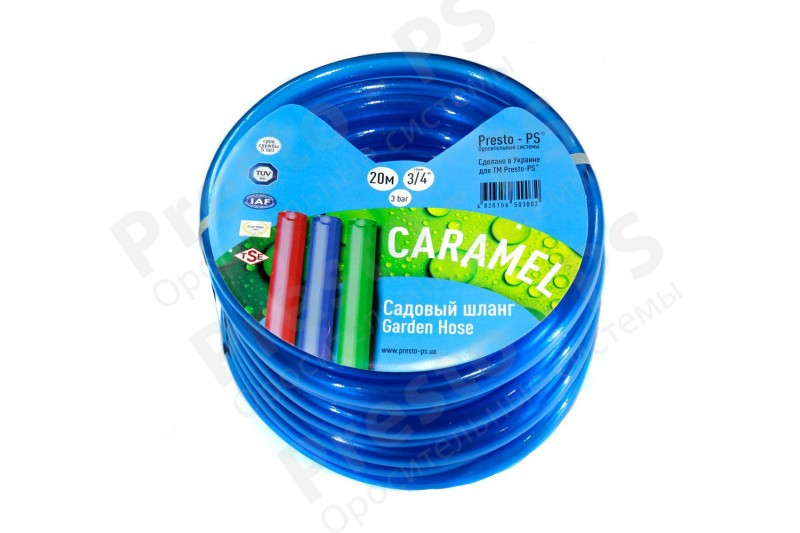 Шланг поливальний Presto-PS силікон садовий Caramel (синій) діаметр 1/2 дюйма, довжина 50 м (CAR B-1/2 50)