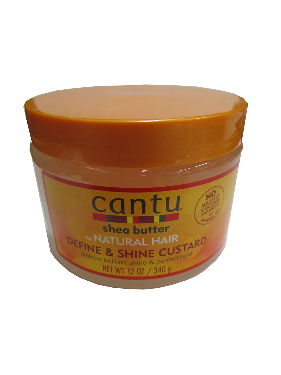 Крем заварний для волосся незмивний без сульфатів і парабенів Cantu Define & Shine Custard 340 грам.