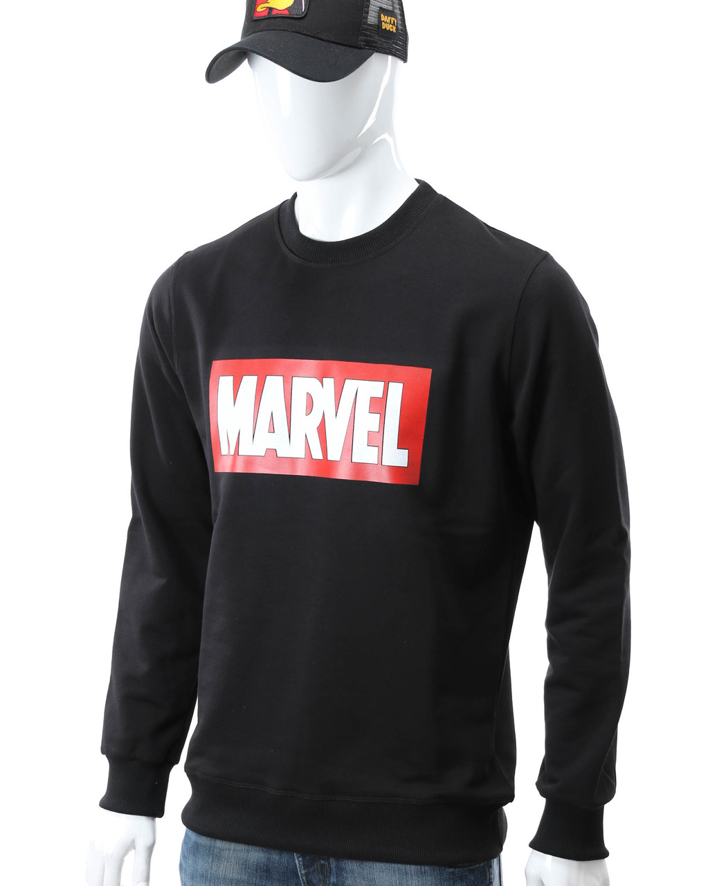 Світшот чоловічий чорний MARVEL з лого BLK S (Р) 18-502-001