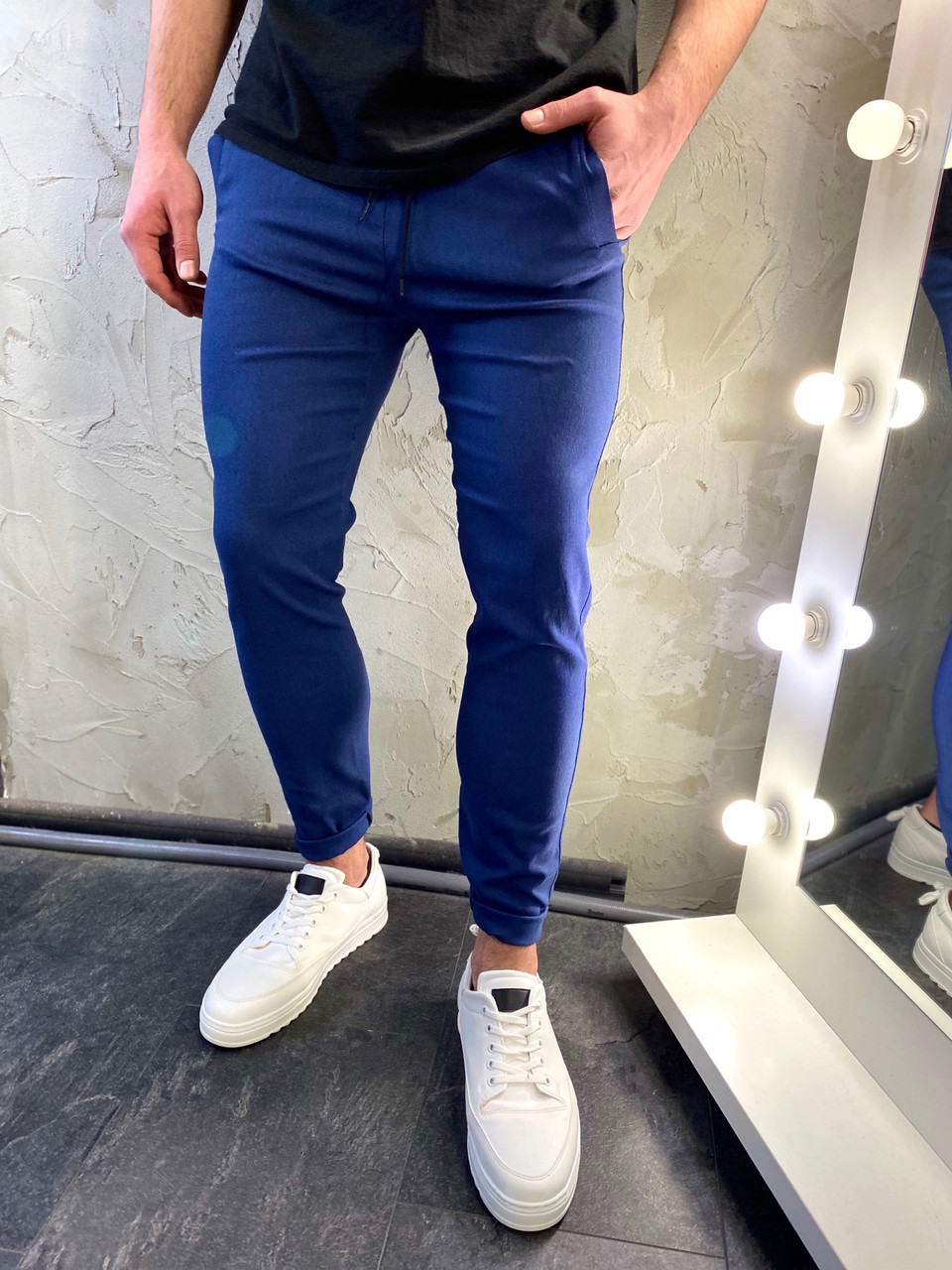 Чоловічі сині штани класика, фото 1