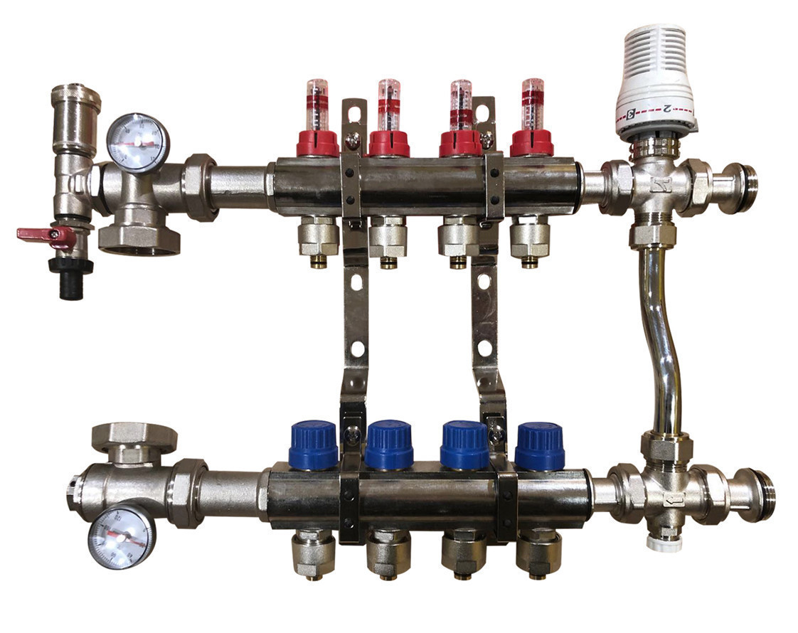 Колектор в зборі з 3-х ходовим клапаном на 11 виходів, фото 1