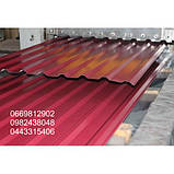 Профнактил для забору бордового кольору РАЛ 3005, Металопрофіль забірний ПС-10 матовий RAL 3005., фото 3