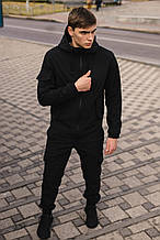 Куртка Soft shell + штани black спортивний костюм чоловічий осінній весняний
