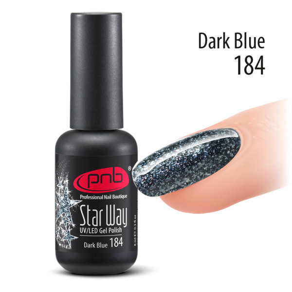 Гель-лак PNB Star Way Dark Blue 8 мл., фото 1