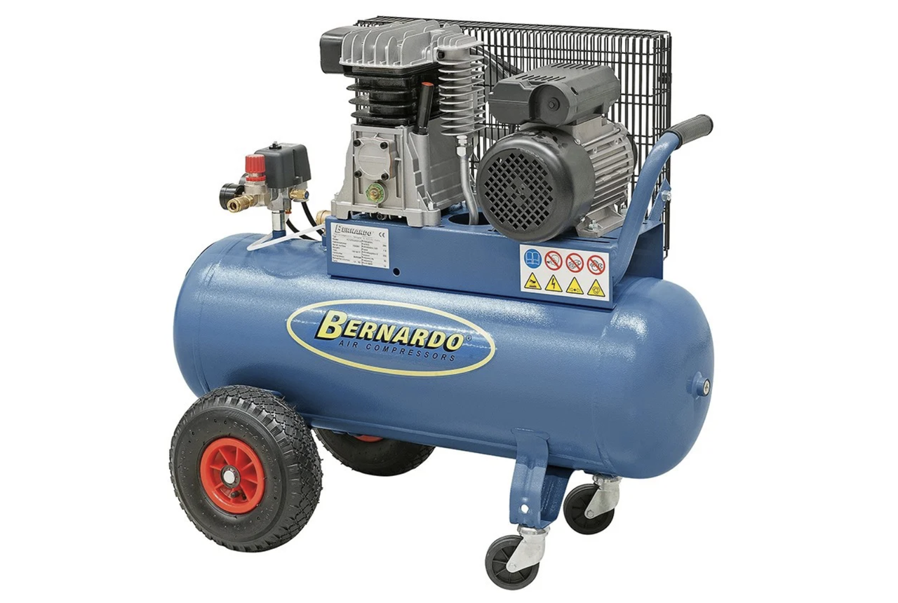 Масляний компресор 50 л, 1.5 кВт, 10 атм, 250 л/хв AC12 Bernardo | Модифікації 230/400 В, фото 1