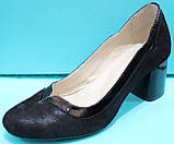 Туфлі жіночі велюрові на середньому підборі від виробника модель КС21, фото 2