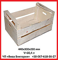 Ящик дерев'яний цитрусовий 440х300х230 мм, V = 30,4 л