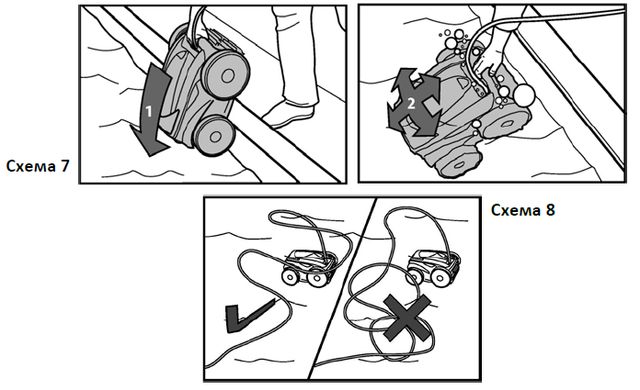запуск робота-пилососа Zodiac Vortex 3 в басейн запуск робота-пилососа Zodiac Vortex 3 в басейн
