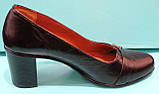 Туфлі жіночі шкіряні на підборах від виробника модель КС154, фото 3