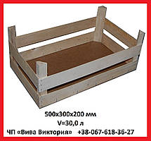 Ящик дерев'яний цитрусовий 500х300х200 мм, V = 30,0 л