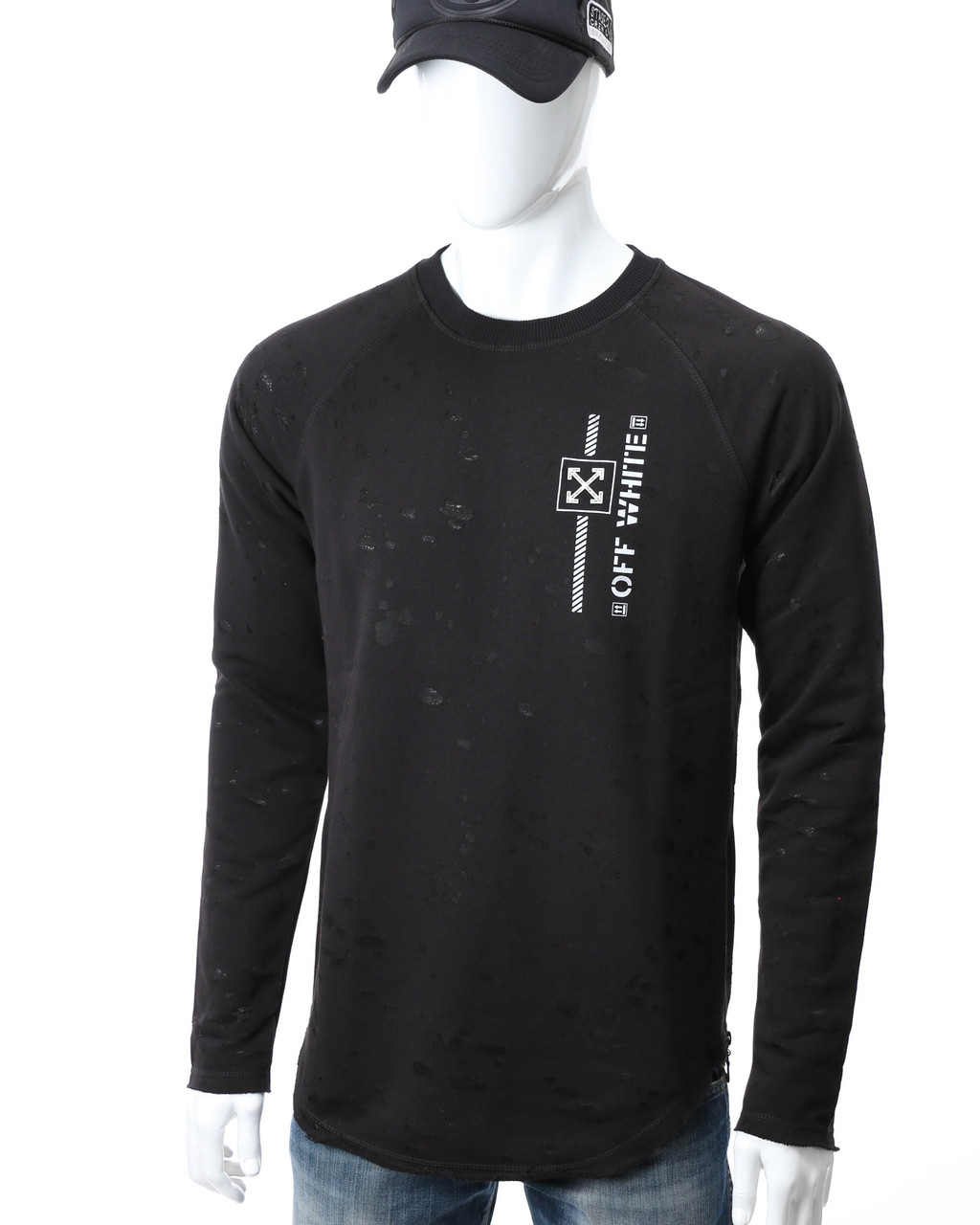 Світшот чоловічий чорний OFF-WHITE #10 Р-2 BLK XS (Р) 20-516-212-004
