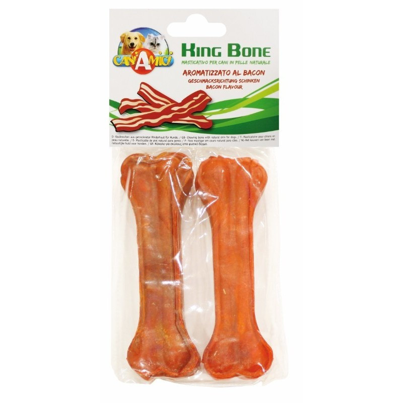 Ласощі для собак кістка зі смаком бекону 15 см Croci King Bone Bacon 2 шт/уп
