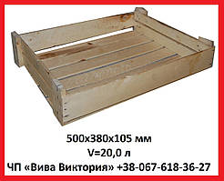 Ящик дерев'яний цитрусовий 500х380х105 мм, V = 20,0 л
