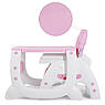 Стільчик для годування, трансформер 2в1 (стільчик для годування/столик + шальчик), Bambi M 3612-8 рожевий, фото 4