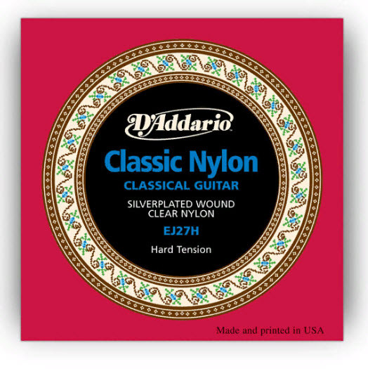 Струни для класичної гітари D`ADDARIO EJ27H STUDENT CLASSICS HARD TENSION сильне натягнення.