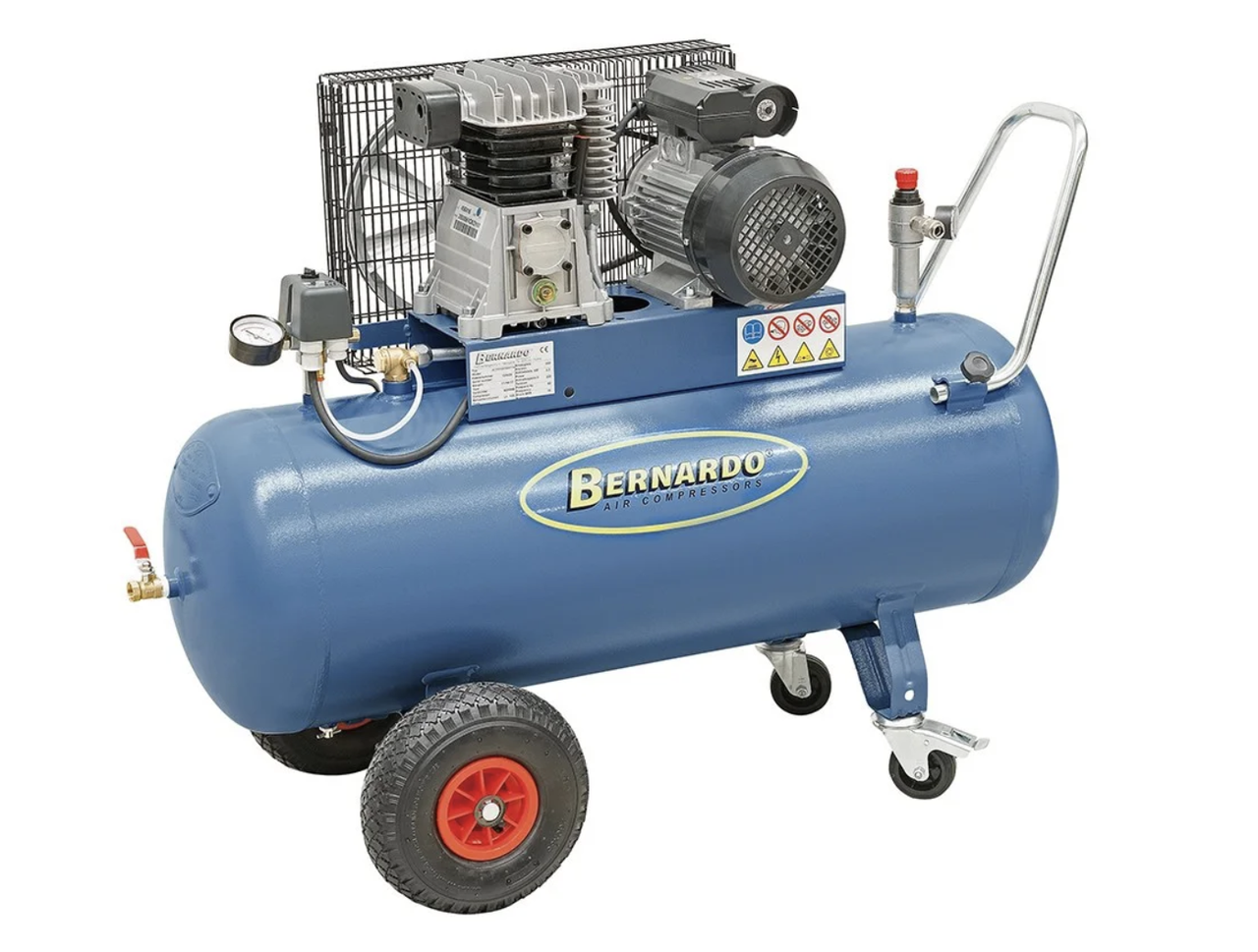 Масляний компресор 100 л, 2.2 кВт, 10 атм, 330 л/хв AC17 Bernardo | Модифікації 230/400 В, фото 1