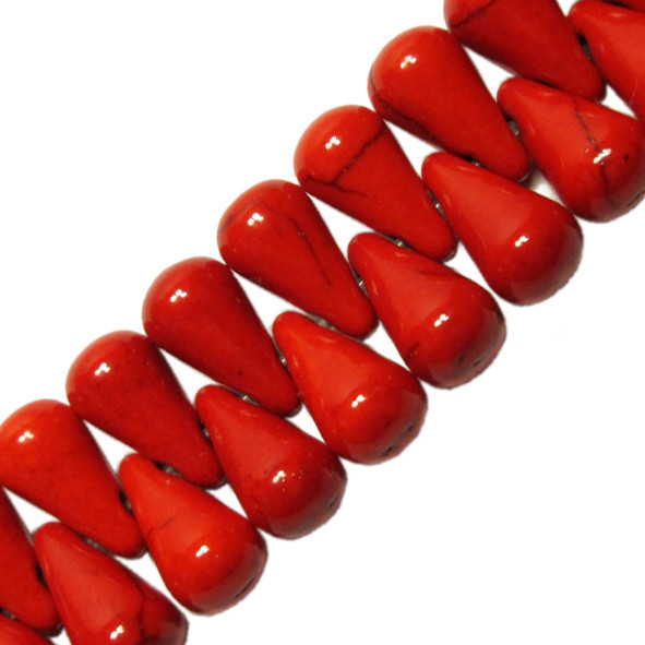 Намистини Краплі Малі Круглі з Боковим Отвором, Колір Червоний, Розмір 11 мм, Рукоділля, Фурнітура Біжутерія, фото 1