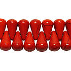 Намистини Краплі Малі Круглі з Боковим Отвором, Колір Червоний, Розмір 11 мм, Рукоділля, Фурнітура Біжутерія, фото 5