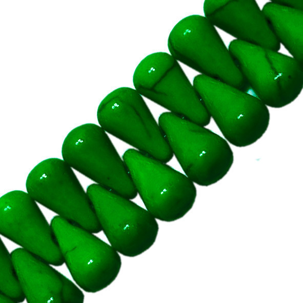 Намистини Краплі Малі Круглі з Боковим Отвором Зелені, Розмір 11 мм, Рукоділля, Фурнітура Біжутерія, фото 1