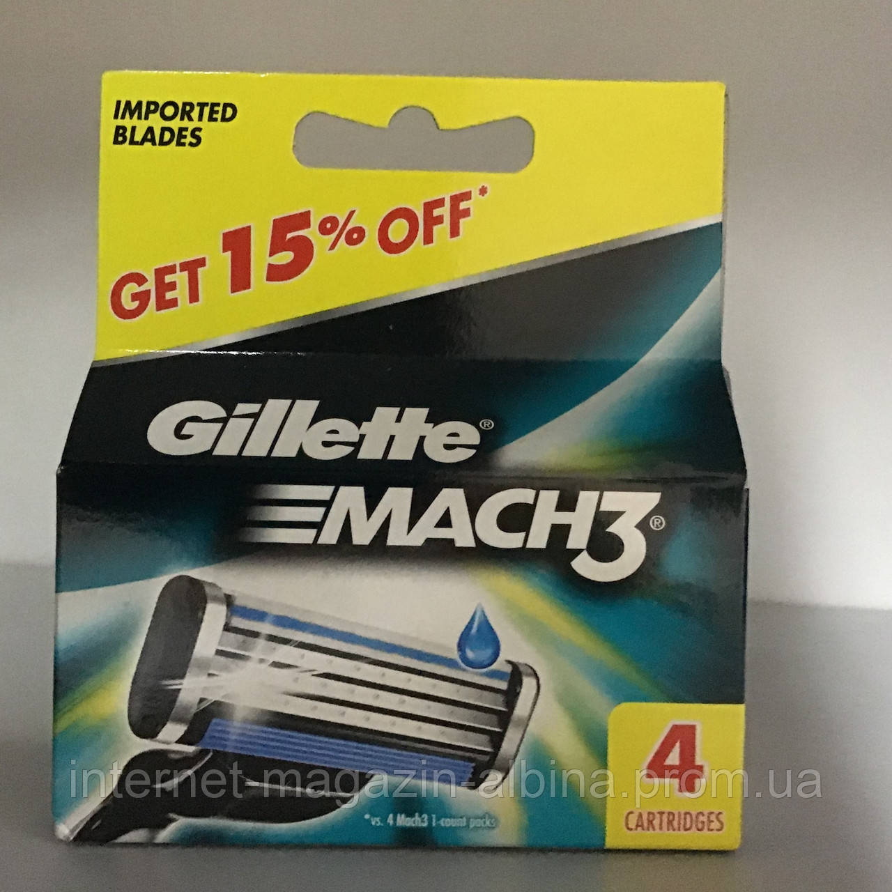Картриджі gillette mach3 4 шт