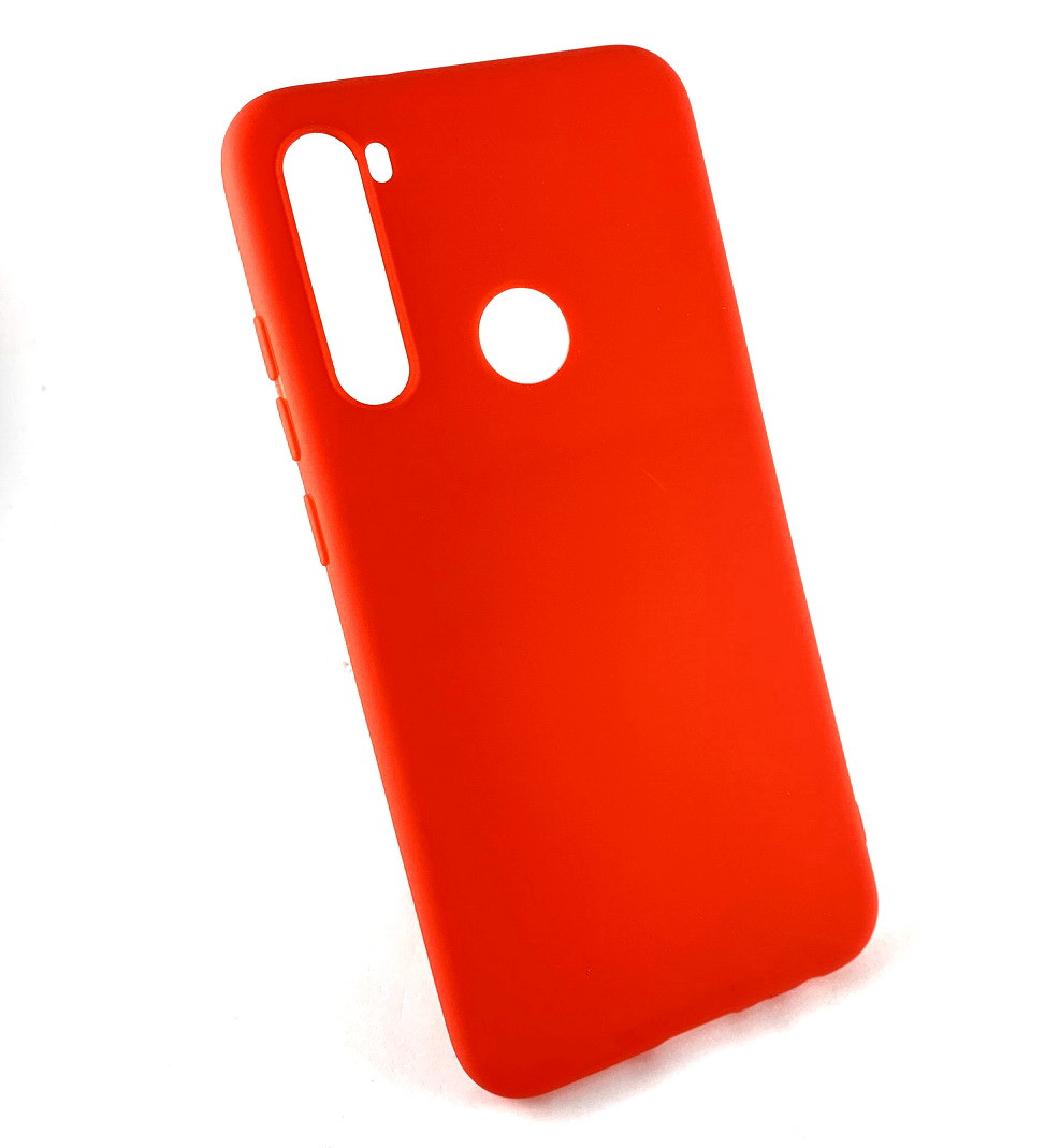 Чехол для Xiaomi Redmi Note 8 накладка бампер противоударный Soft Touch красный