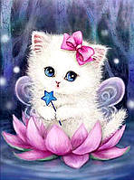 ハンドメイドはた Алмазная вышивка Диамантовые ручки Котенок лилия (JA20940