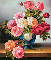 Алмазная живопись Диамантовые ручки Чайная роза (JA21096, частичная выкладка) (GU_188444) 21 х 25 см (Без