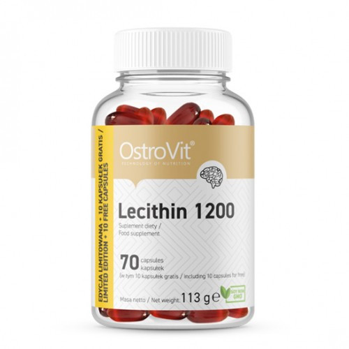 Ноотроп Лецитин Ostrovit Lecithin 1200 mg 70 софт Польща