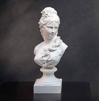 Гіпсовий бюст-скульптура "Антична дівчина" (білий), 32,5 см