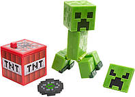 Фігурка Кріпер із блоком тнт Майнкрафт Minecraft Core Comic Maker Creeper Figure Pack оригінал Mattel