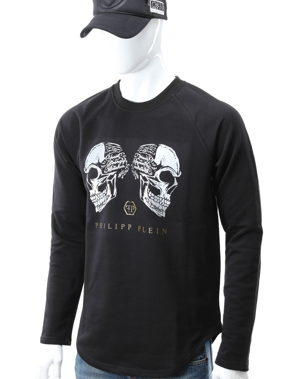 Світшот чоловічий чорний PHILIPP PLEIN "ЧорнеП 2" Р-2 BLK S (Р) 20-557-201