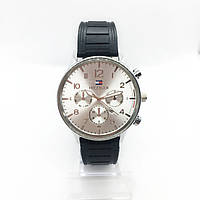 Часы мужские наручные Тоmmy Нilfigеr (Томми Хилфигер) на силиконовом ремешке, цвет серебро ( код: IBW298S )