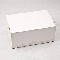 Коробка для десертів і капкейків Біла/ Ланч бокс білий 180*120*80