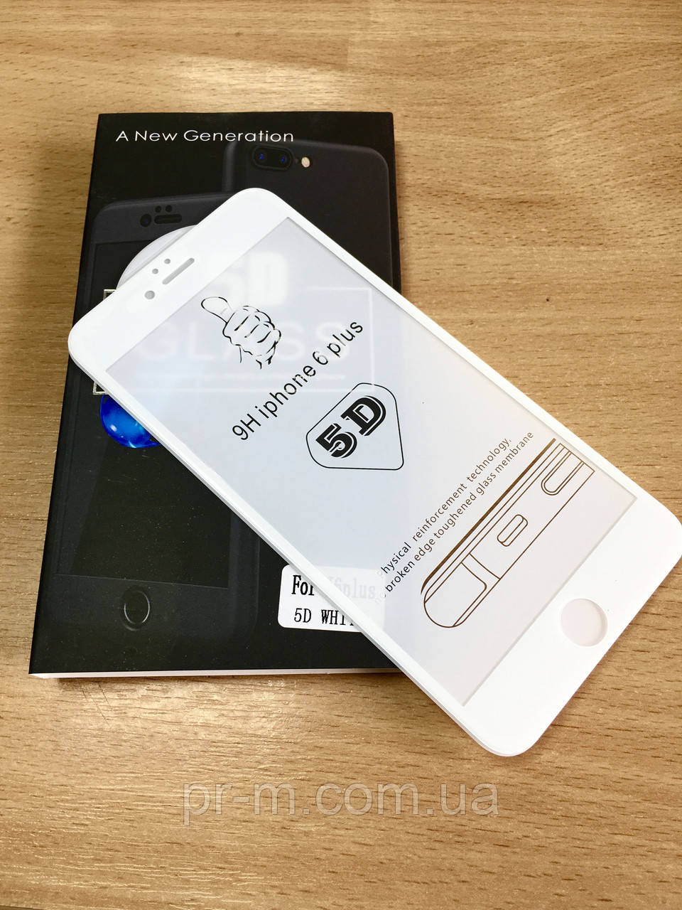 Захисні скла 5D Full Glue iPhone 6 Plus, White