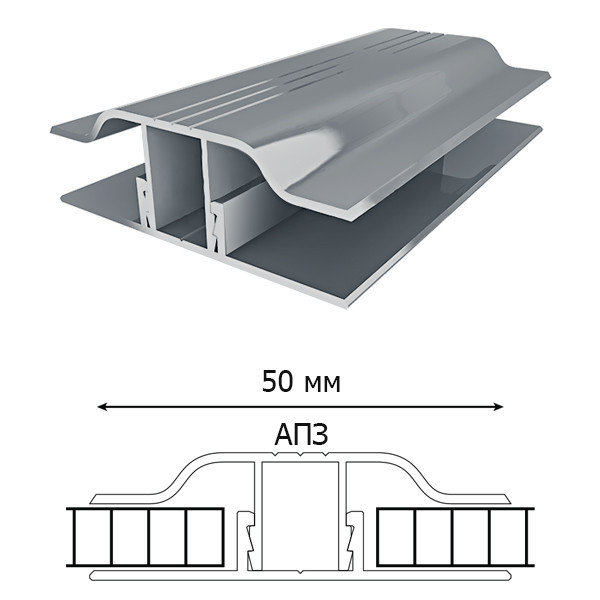 Купити Профиль для поликарбоната АПЗ 10, соединительный разъемный ...
