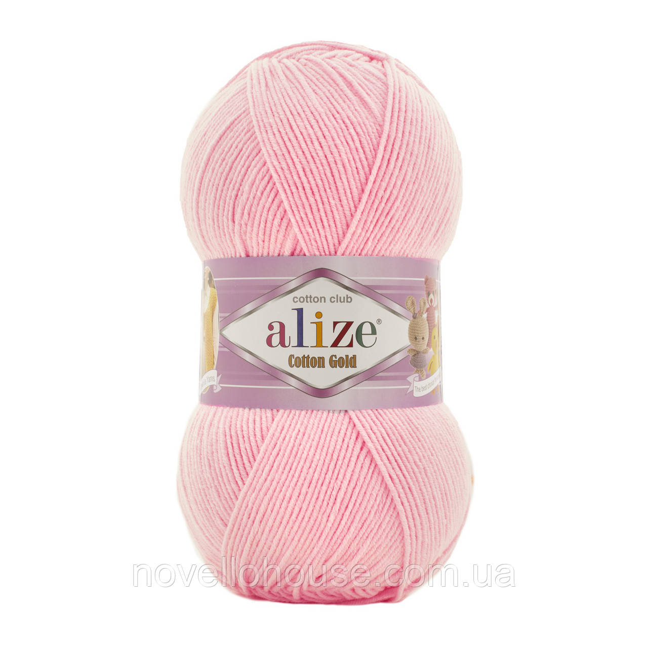 Alize COTTON GOLD (Котон Голд) № 518 рожевий (Пряжа бавовна, нитки для в'язання)