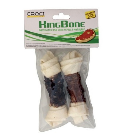 Ласощі для собак кістка вузлова з гов'ядною 11 см Croci KingBone Beef 2 шт/уп
