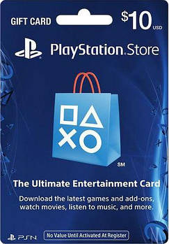 $10 (USA) для Playstation Network (Америка, PlayStation US Store, PSN)