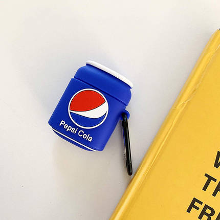 Чохол для навушників Apple AirPods Alitek Pepsi (Пепсі-кола) + карабін, фото 2