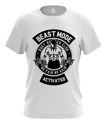 Футболка чоловіча "GYM Beast mode" Fruit of the Loom, фото 2
