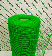 Сетка вольерная пластиковая 0,5х100 м,ячейка 12х14 мм (черная,зеленая).