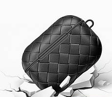 Чохол кейс для навушників Apple AirPods Pro Alitek Pletenka Black + карабін, фото 2