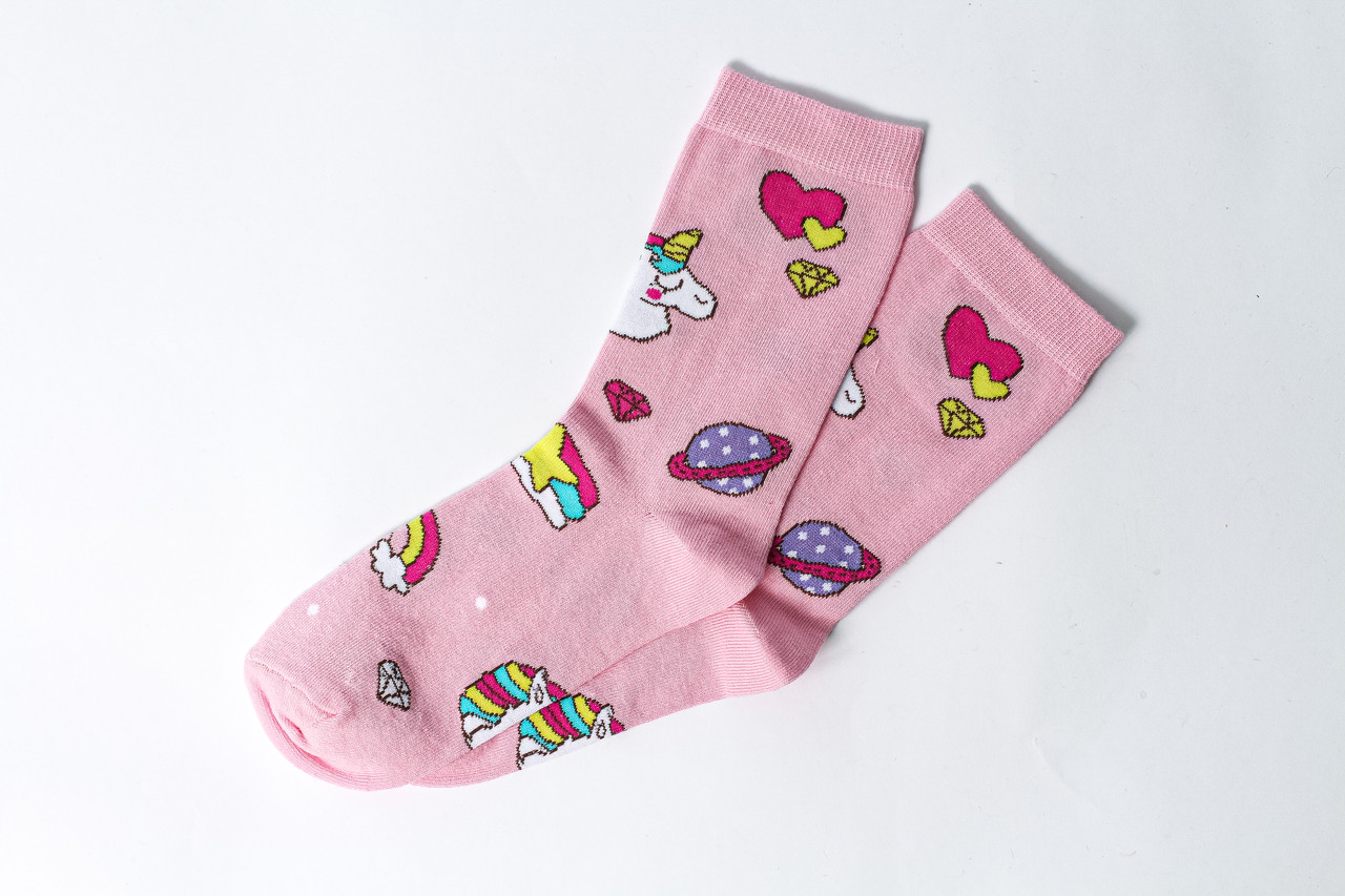Шкарпетки Crazy Llama`s Єдинороги BTS, One size (37-42)