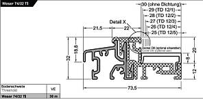 Дверний поріг Weser 74/32 TI від Gutmann AG, EV1