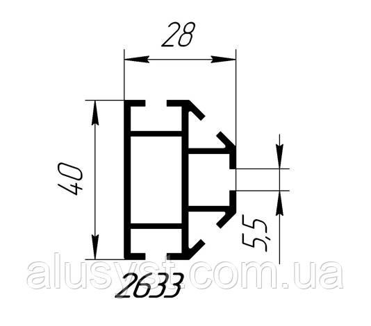 2633 Торговий напівкруглий профіль вертикальний - фото 2 - id-p234537715