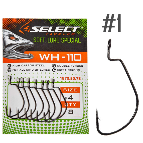 Офсетний гачок Select WH-110 #1 (5 шт/уп), фото 1