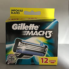 Касети для бритви Gillette Mach3 12 шт